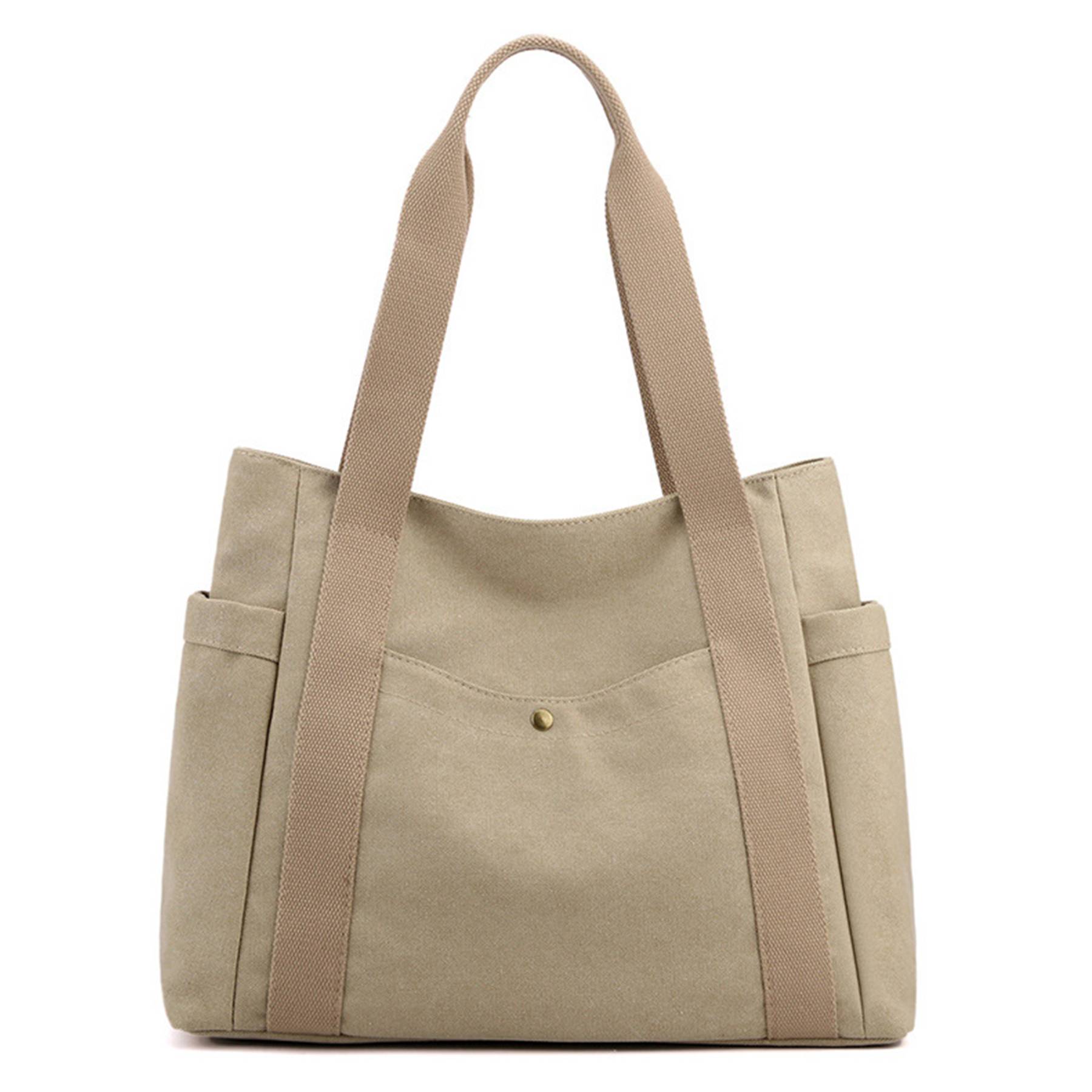 Canvas Multi-pocket Tote bags for women, custom tote bag with logo imprint 5