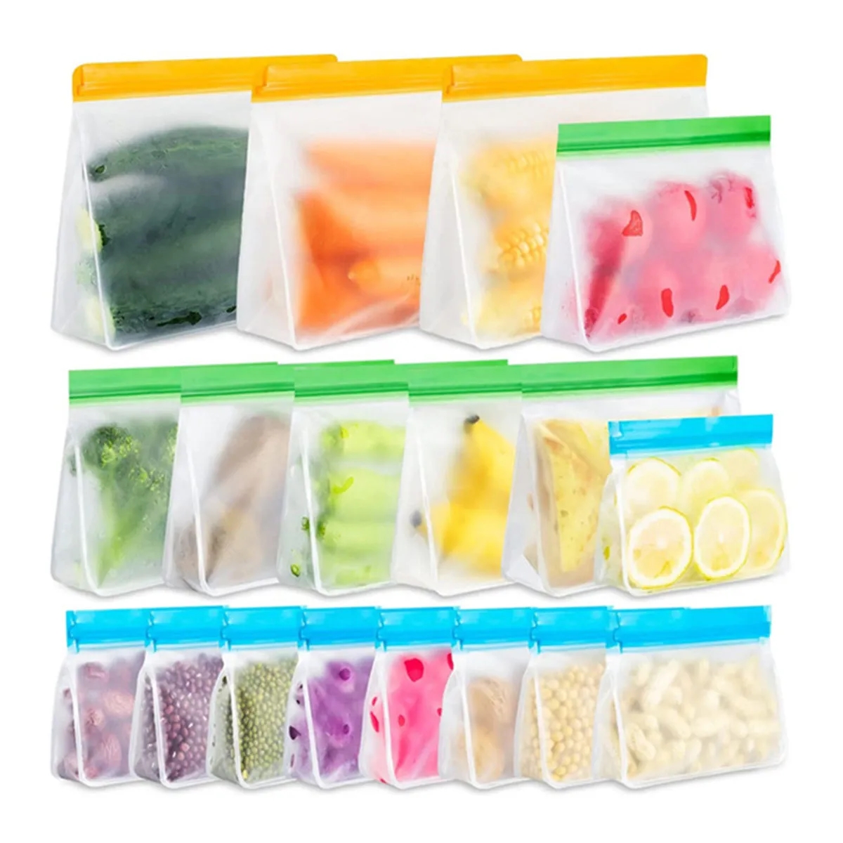 BPA-Free Leakproof Reusable Freezer Bag for Food Storage 3