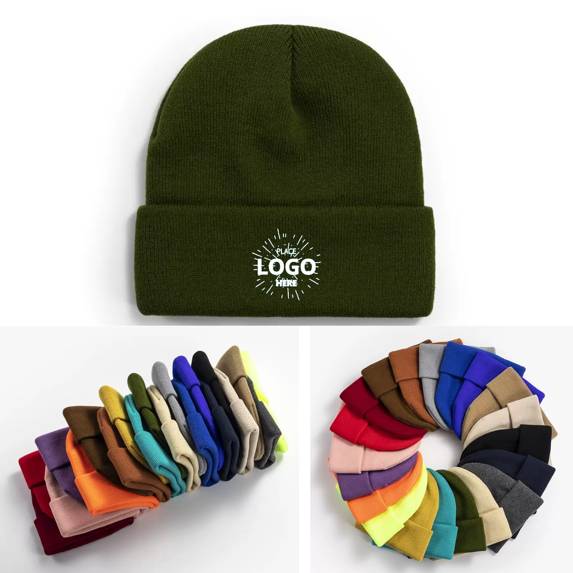 Embroidery Winter Beanie Cap 1