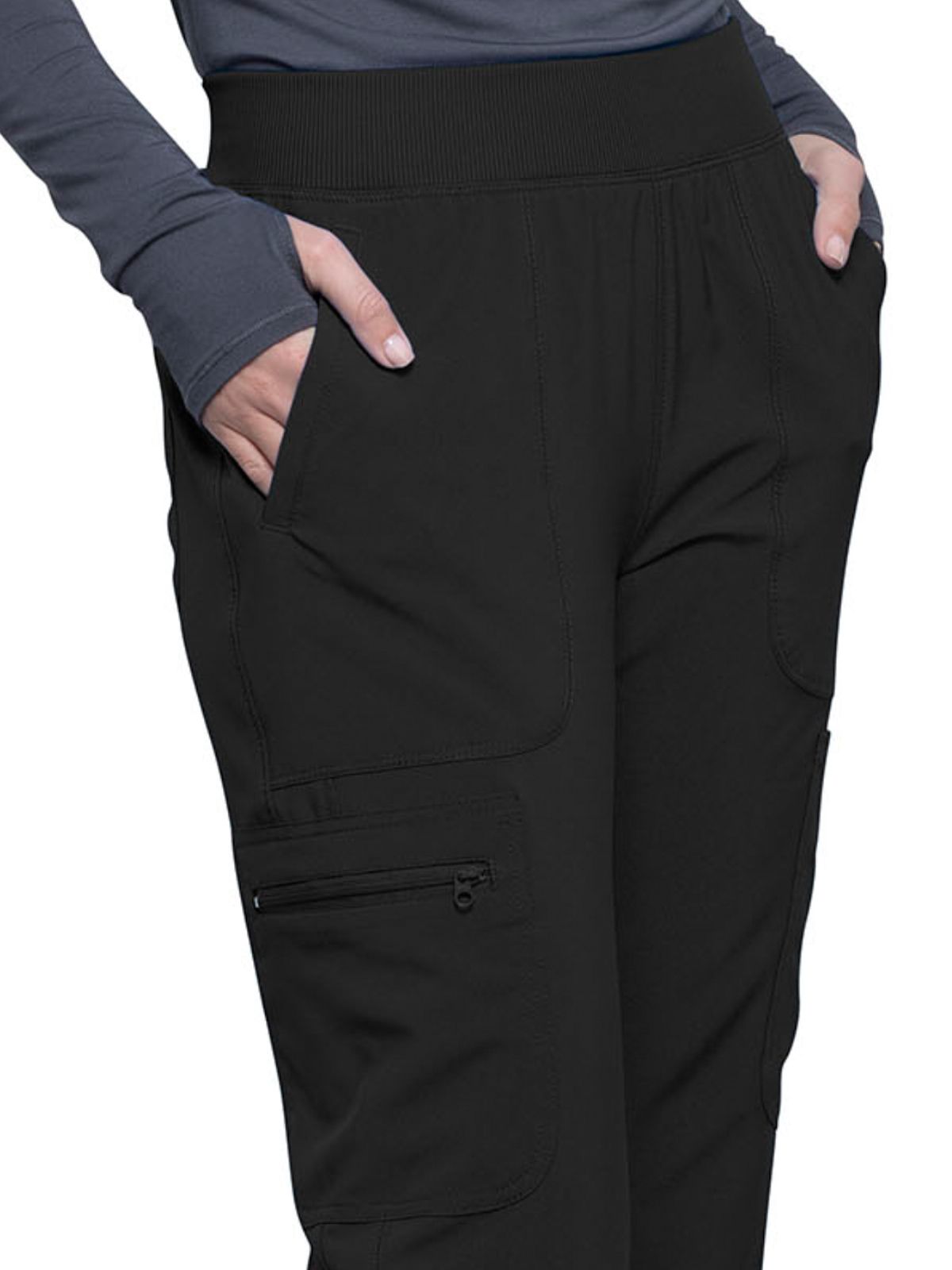 Infinity - Women's 6- Pocket Mid Rise Tapered Leg Pant 40