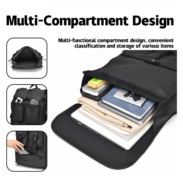 Multi-Pocket Oxford Laptop Backpack 4
