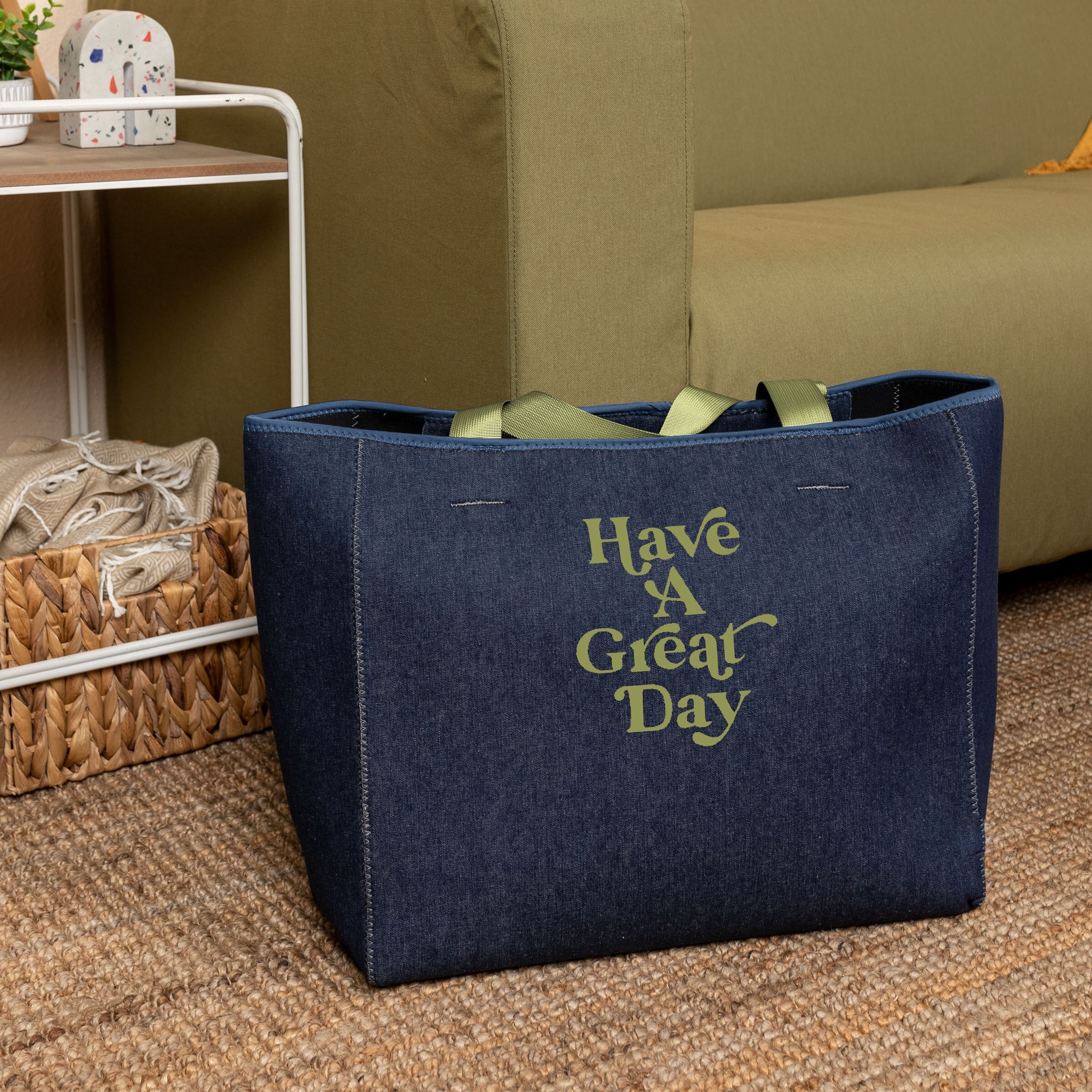 ALL DAY TOTE - DENIM NEOPRENE - LARGE