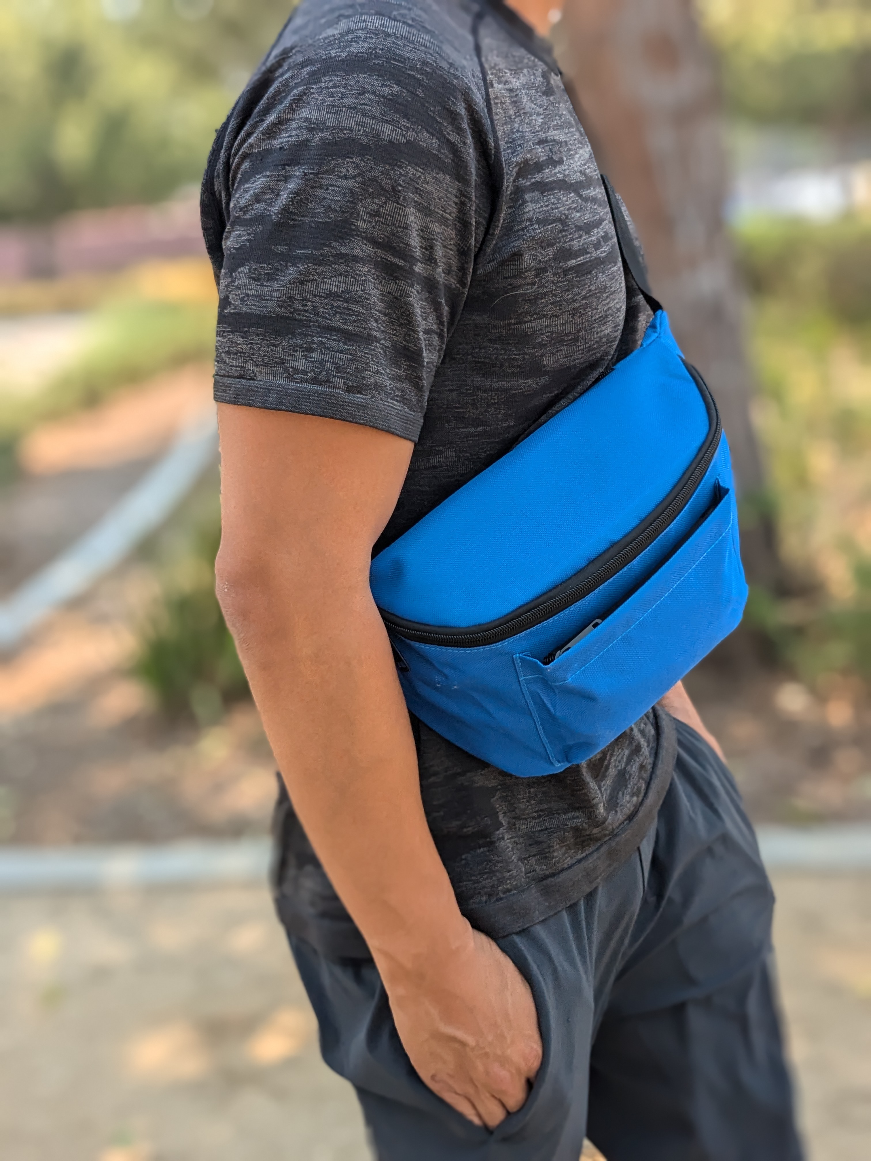 Three-Zipper Fanny Pack/ Crossbody Sling 4