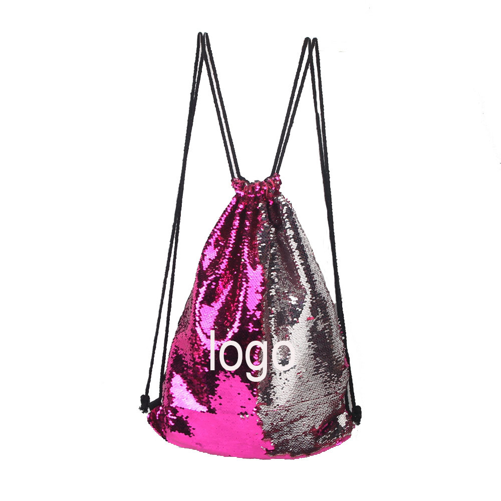 Mermaid Sequin Drawstring Shoulder Bags 3