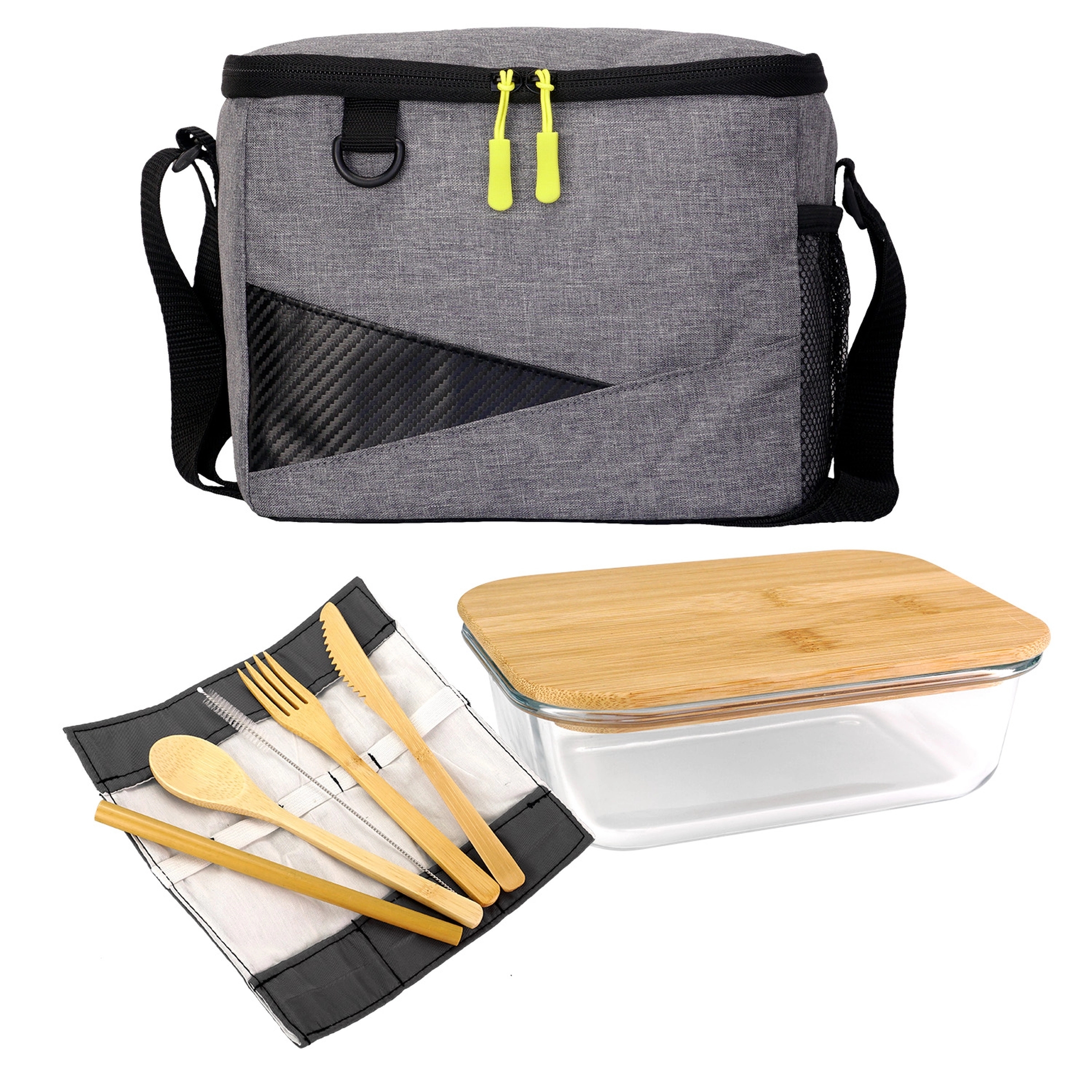 RECYCLED COOLER & BAMBOO SET 6