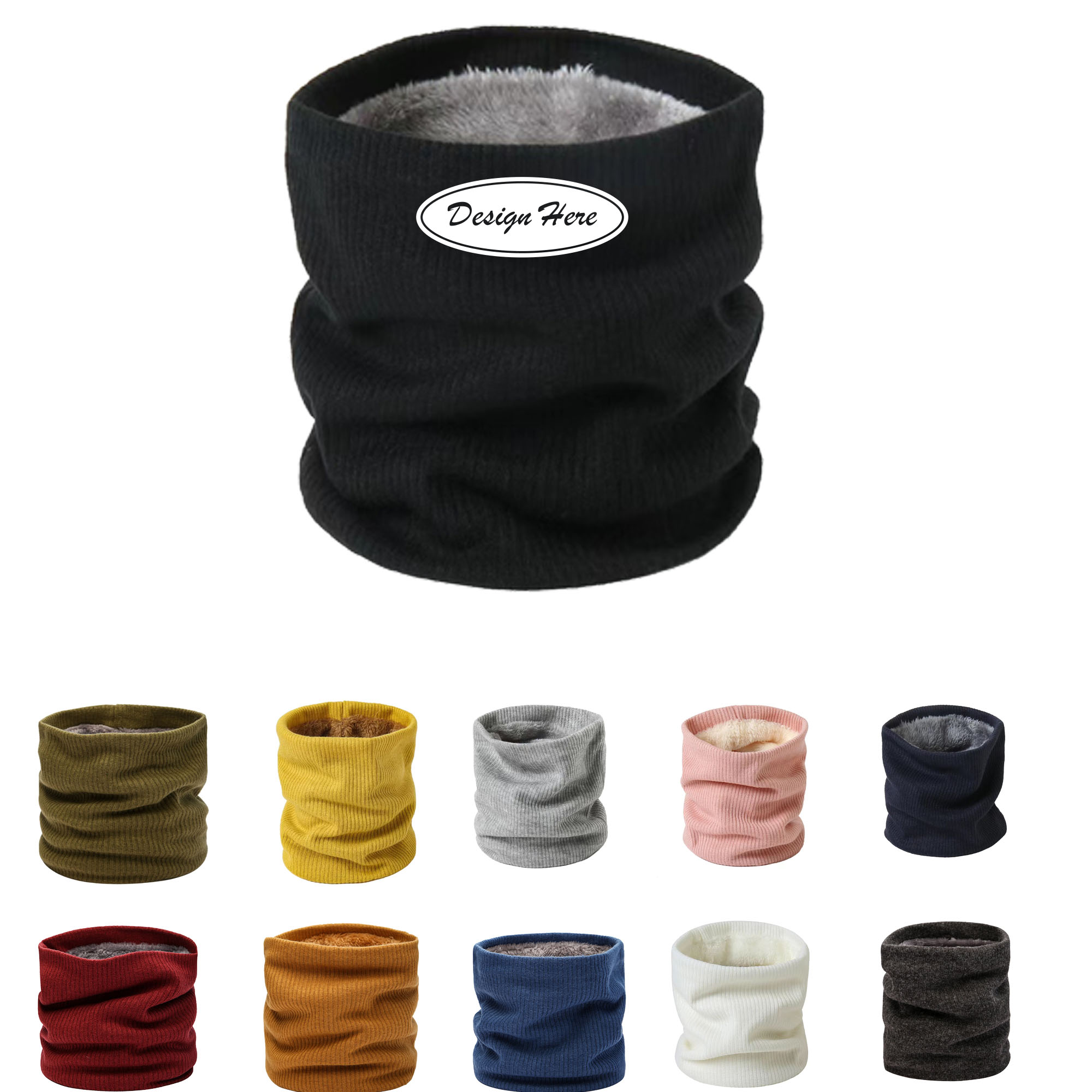 Insulated Stretchable Knitted Neck Gaiter for Winter 4