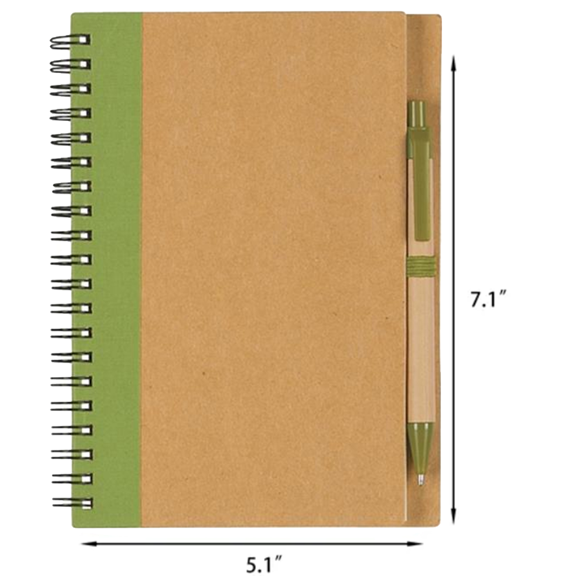 Customized Cowhide Spiral Notebook Set with Ballpoint Pen 2
