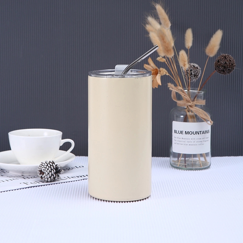 Custom 20 oz Stainless Steel Coffee Mug with Lid and Straw 2