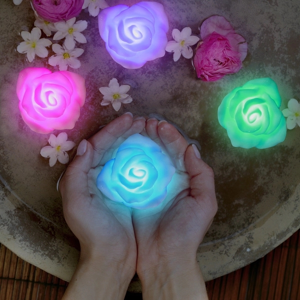 Floating Deco Roses with Color Change LEDs 4