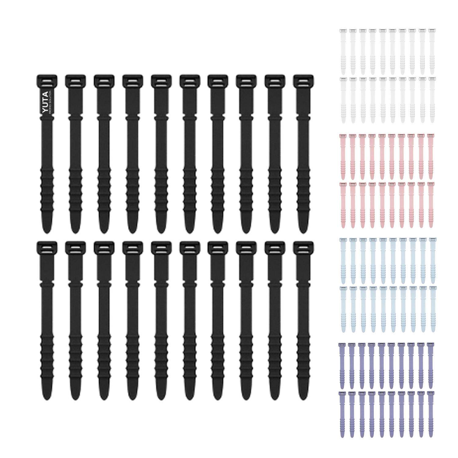 20PCS Reusable Silicone Cable Organizers for Cord Management