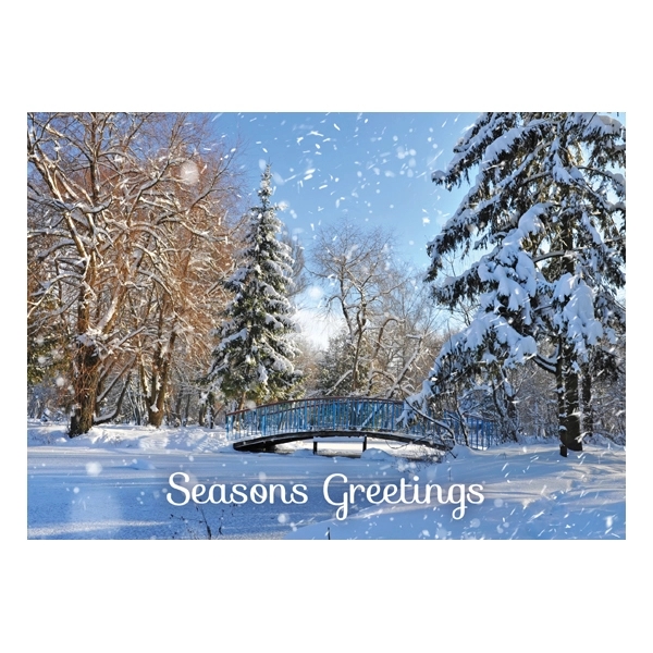 Winter Park Bridge Holiday Greeting Card 1