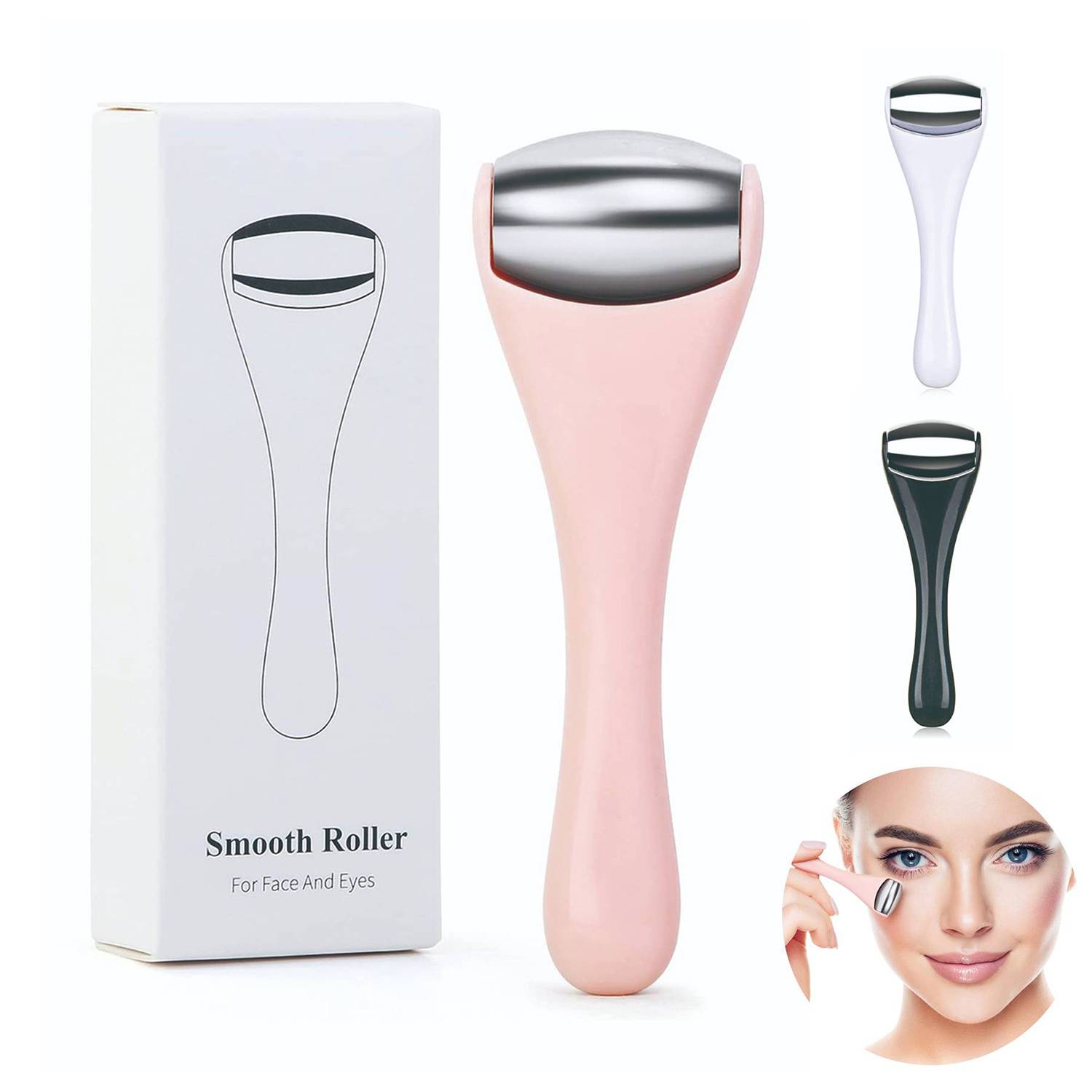 Stainless Steel Silicone Facial Roller 8