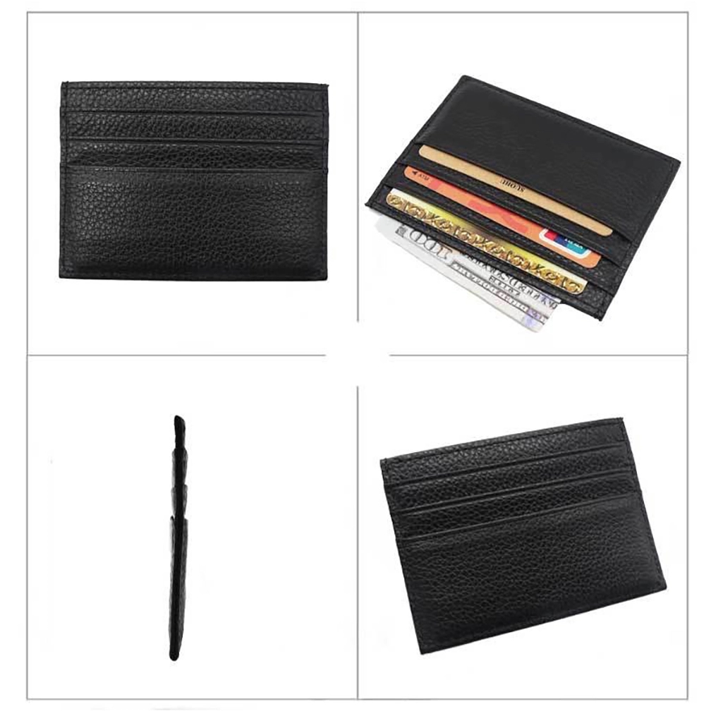 Genuine Leather Slim Card Case Wallet 12