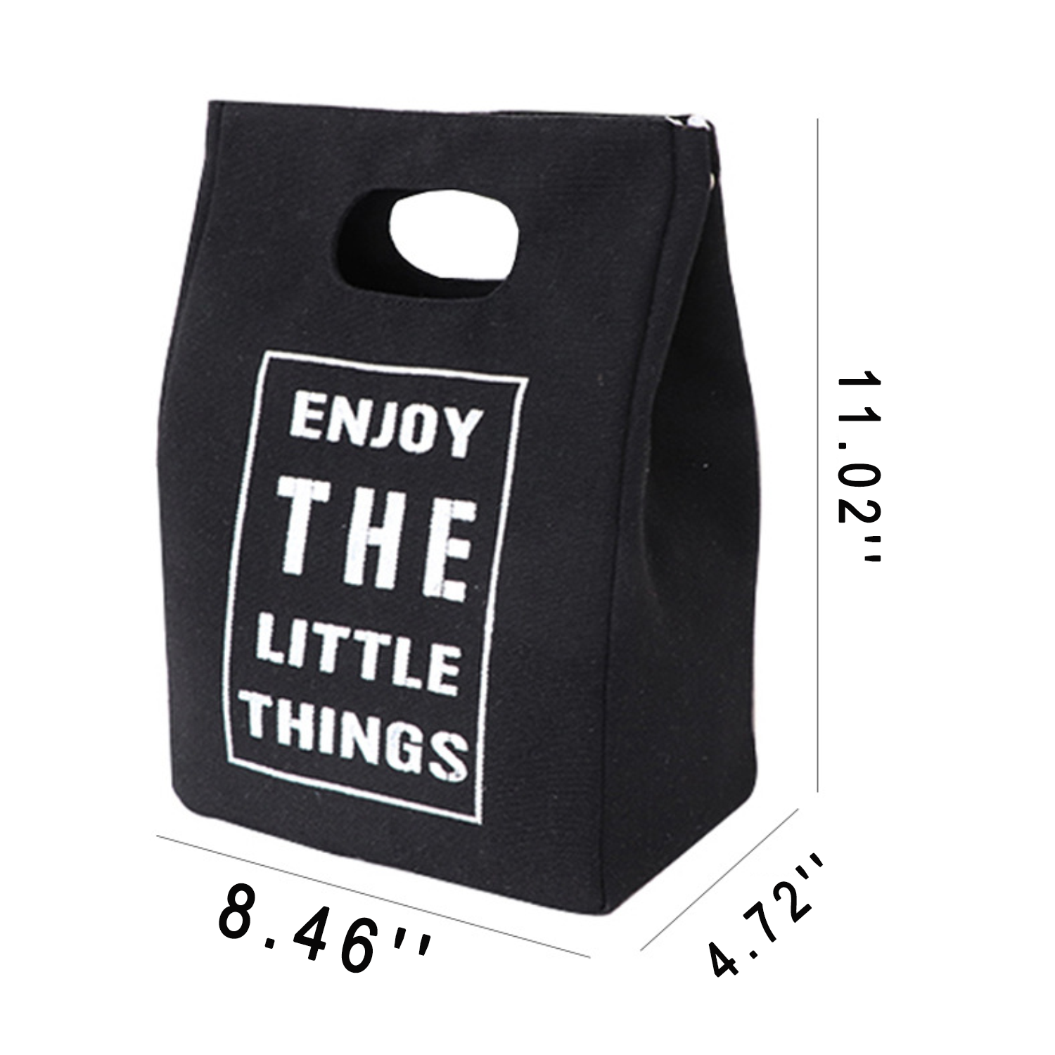 Canvas Aluminum Foil Insulation Lunch Bag 7