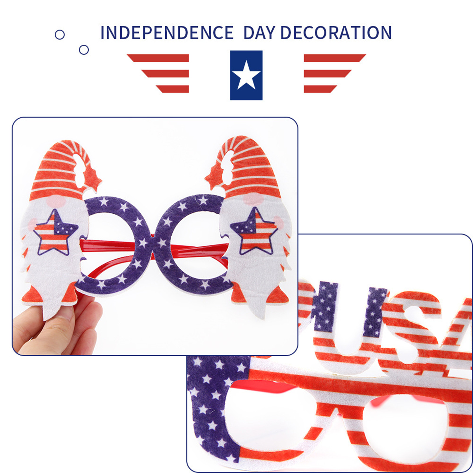 American Flag Decorative Eyeglass Frame-in stock 2