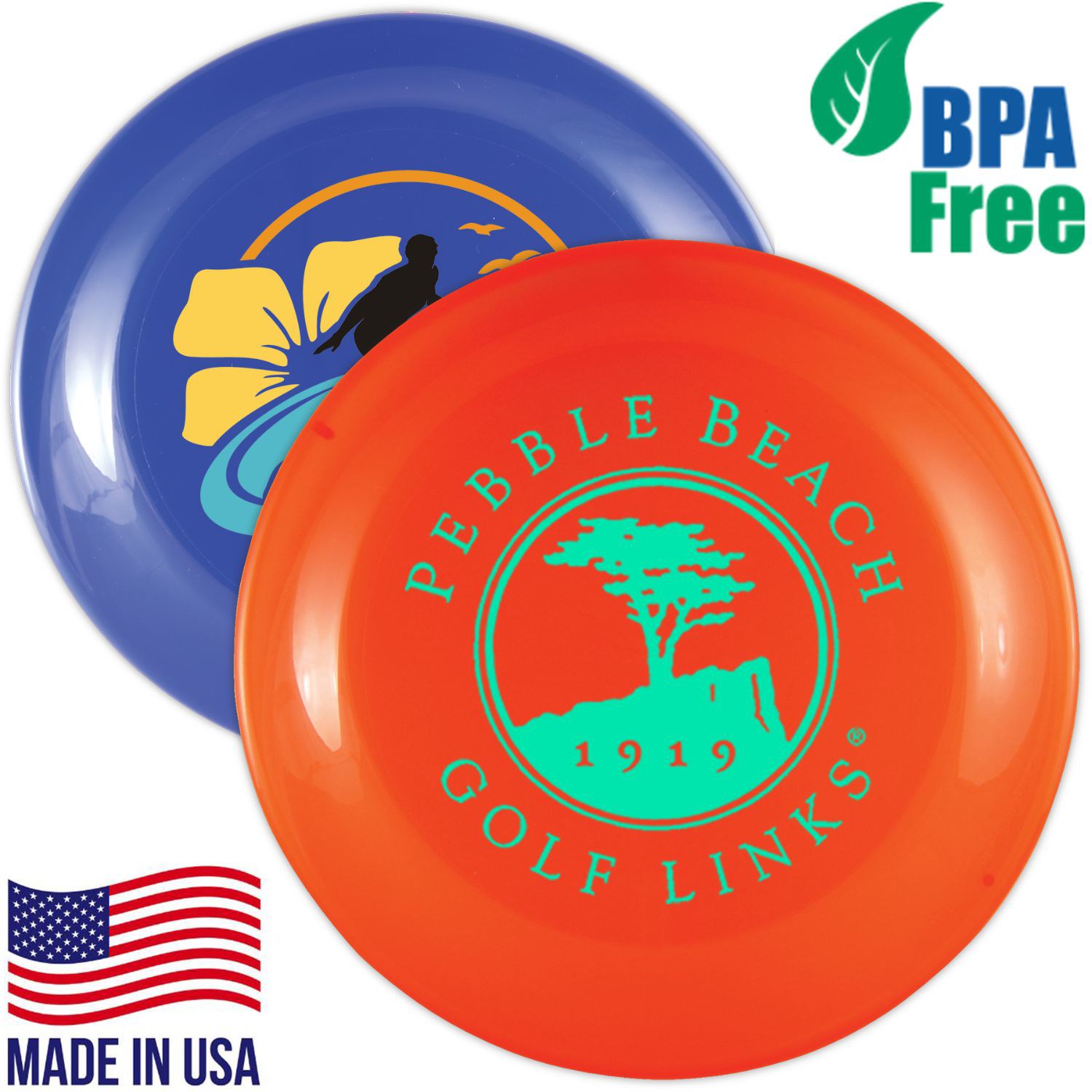 USA made BPA free 9.25" Plastic Flying Disc w/ custom logo 8