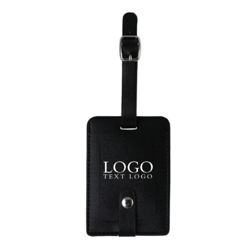 Elegant Leather Luggage Tags with A Classic Buckle Strap 4