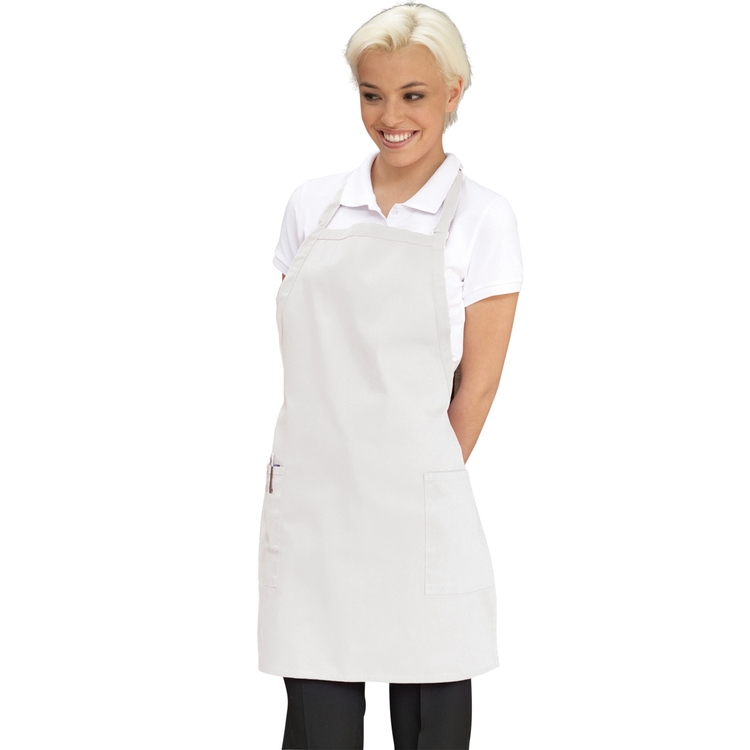 White Deluxe Long Bib Apron 2