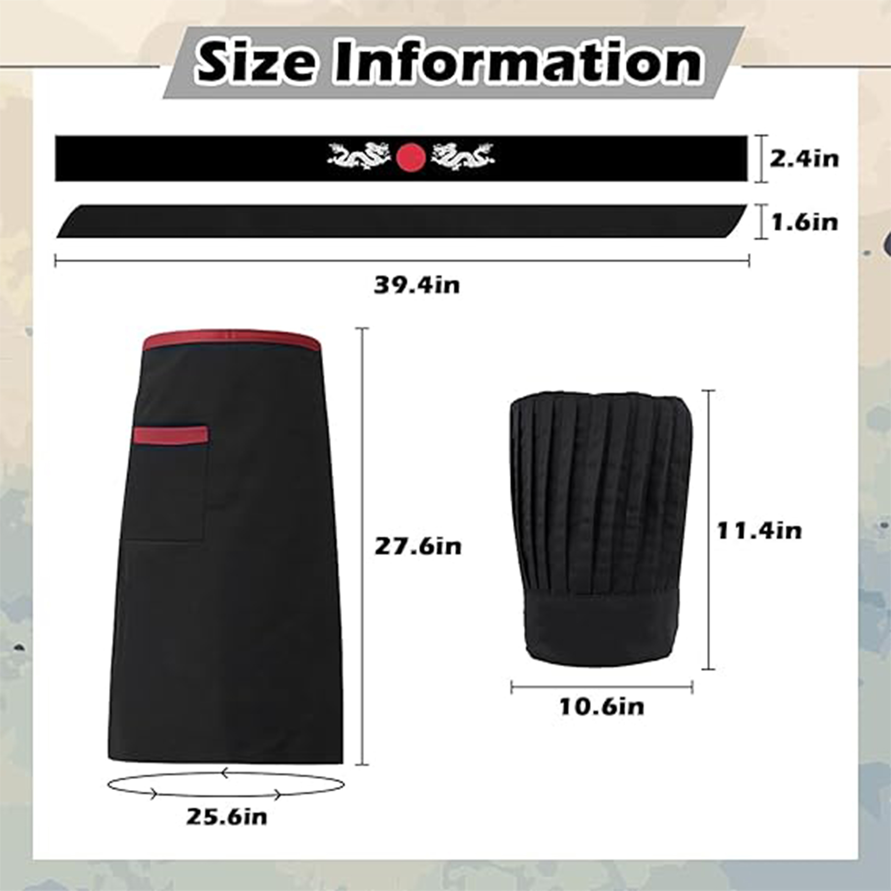 Chef Costume 4PC Set 5