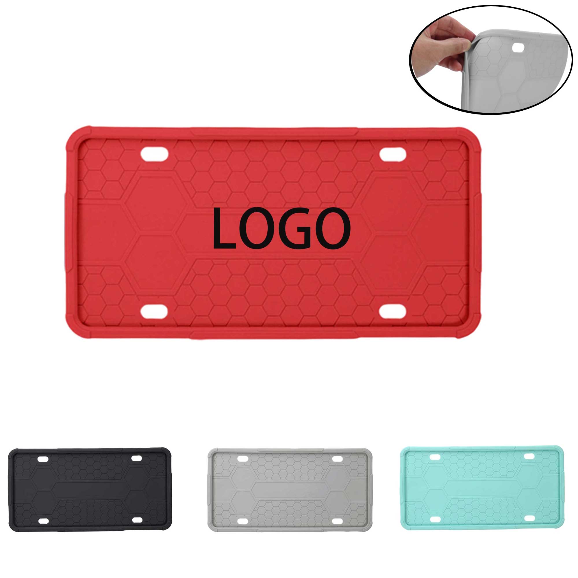 Durable Silicone Waterproof License Plate Frame 4
