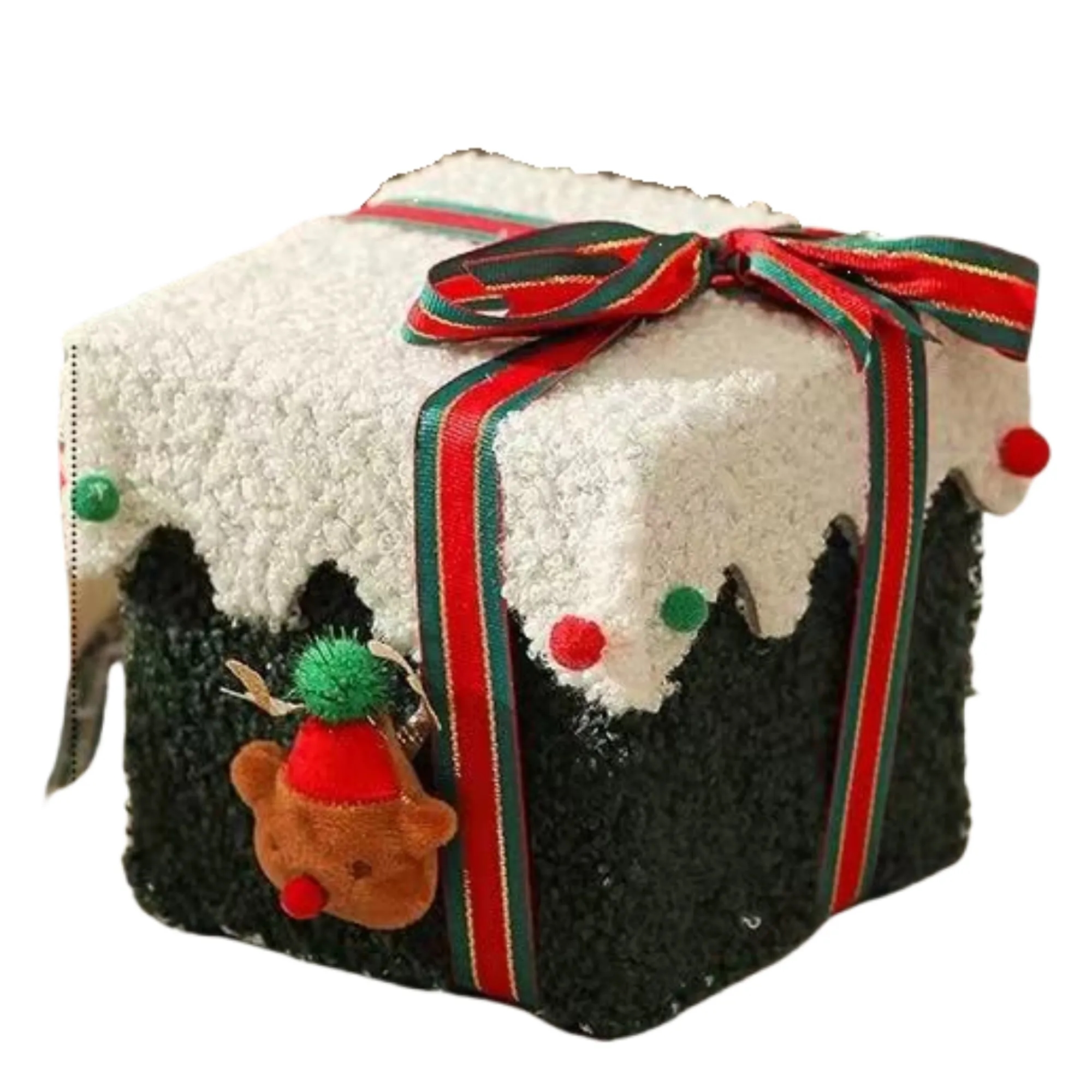 Fleece-covered Thickened Christmas Gift Box 7