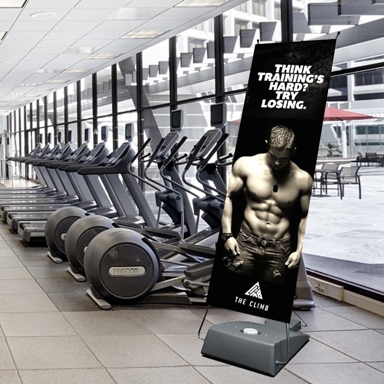 X-Banner with Water Base Kit - Single Sided, Fabric - 30"W x 77"H 2