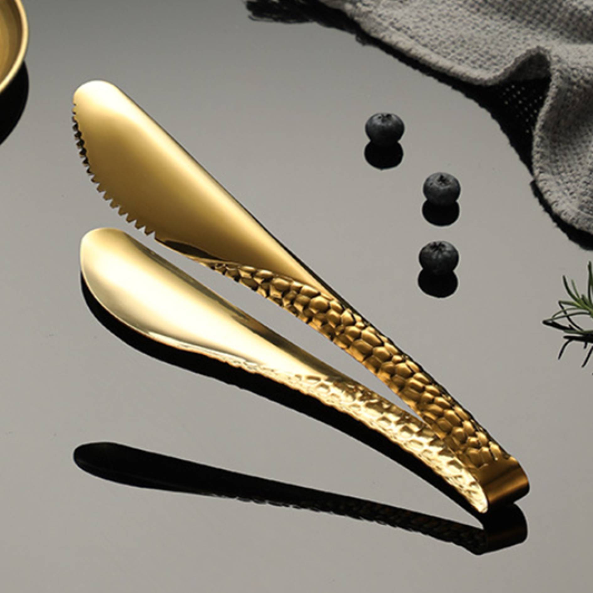 10.4 Inch Gold Salad Tongs 3