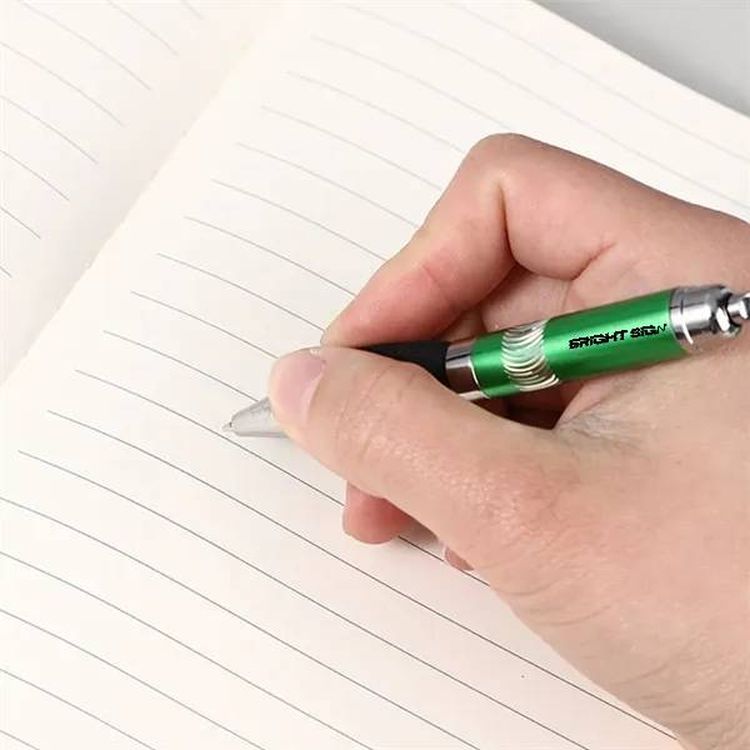 Retractable Badge Pen with Clip and Carabiner 3