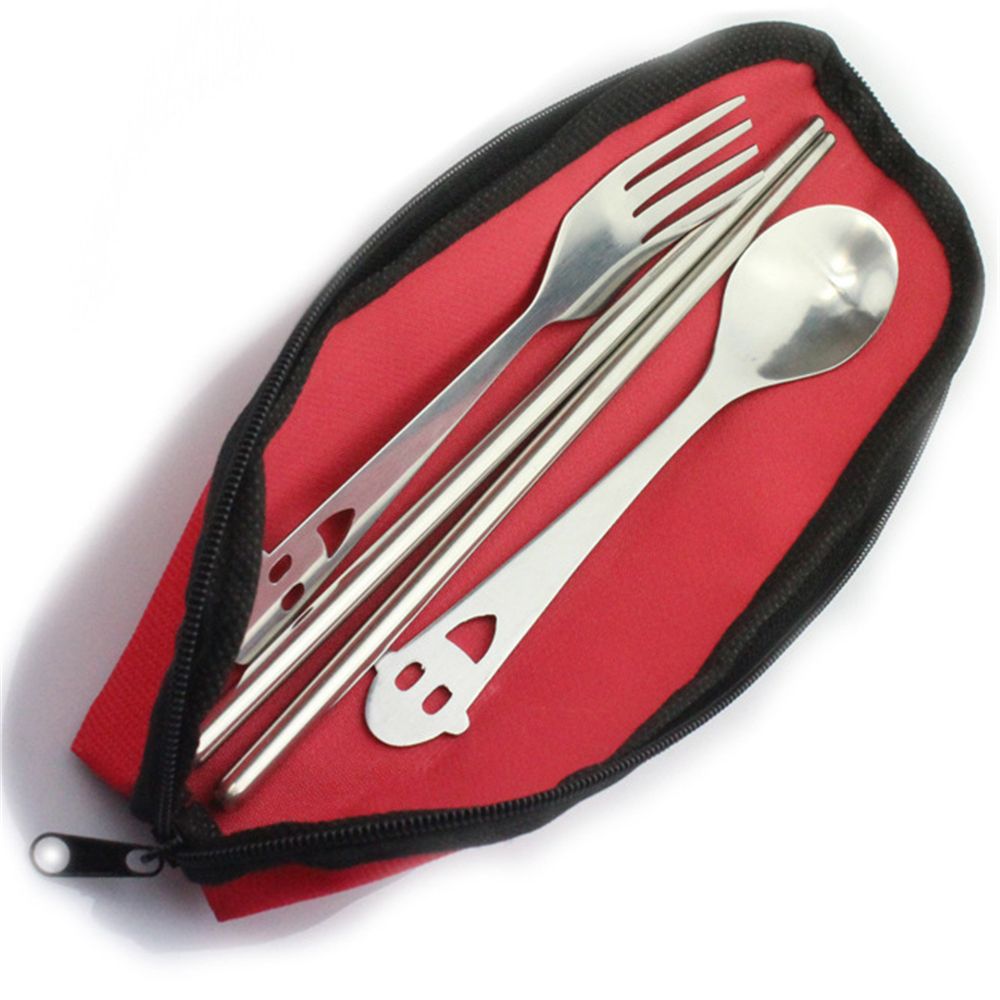 3 in 1 Stainless Steel Smiling Face Cutlery 2