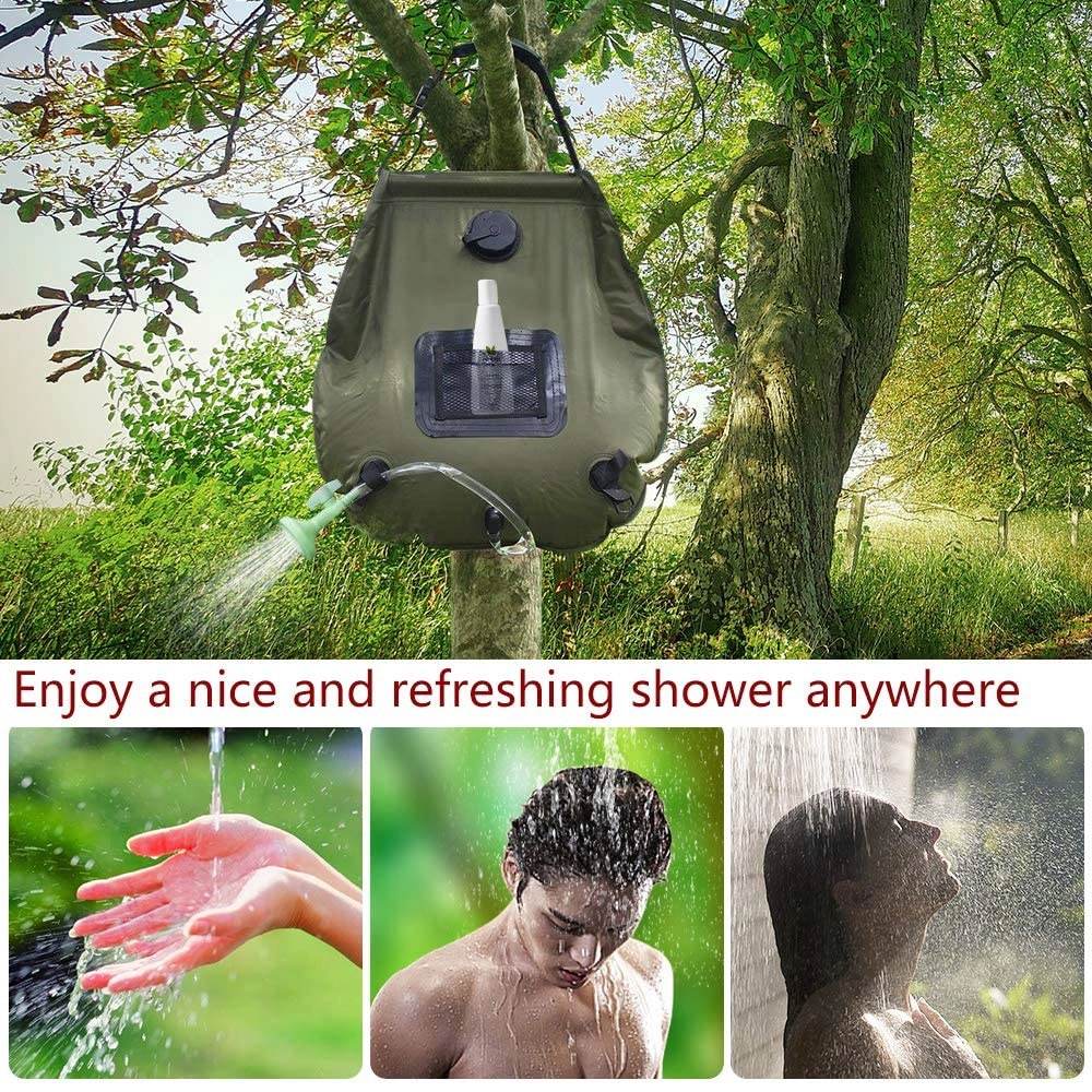 Solar Heating Camping Shower Bag Beach Swimming Outdoor 6