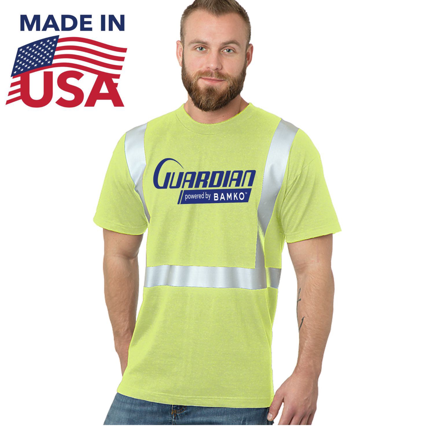 High Vis USA-Made Class 2 Safety T-Shirt 1