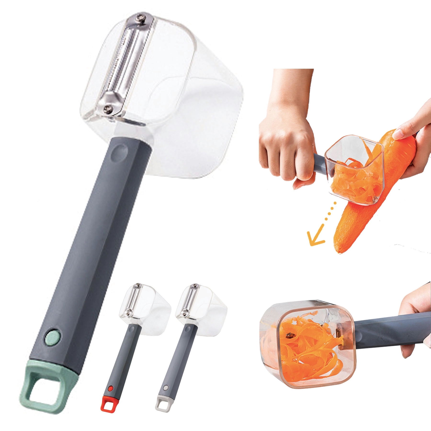 Stainless Steel Peeler With Storage 9