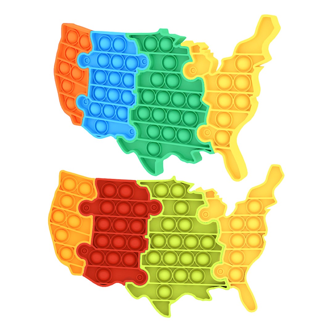 US Map Jigsaw Puzzles Silicone Push Pop Bubble 3