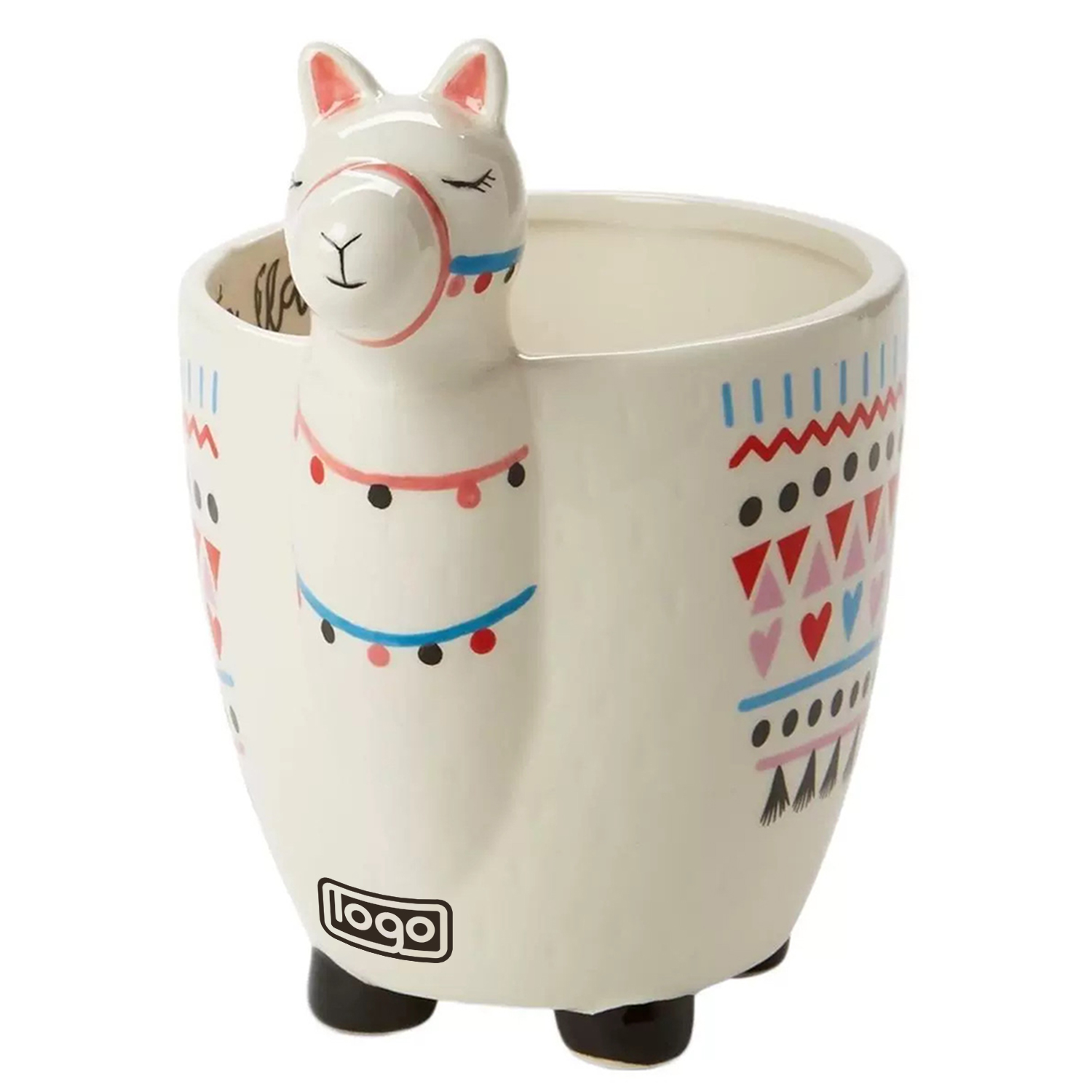 10oz Handmade Llama Ceramic Mug w/ Handle 1