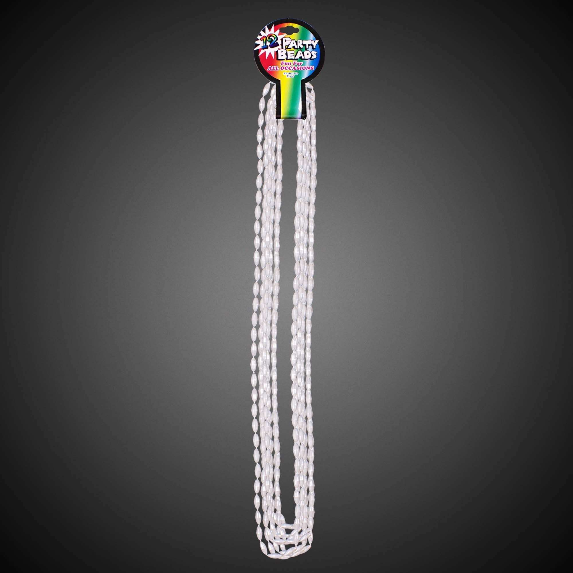 White Pearl Mardi Gras Beads 4