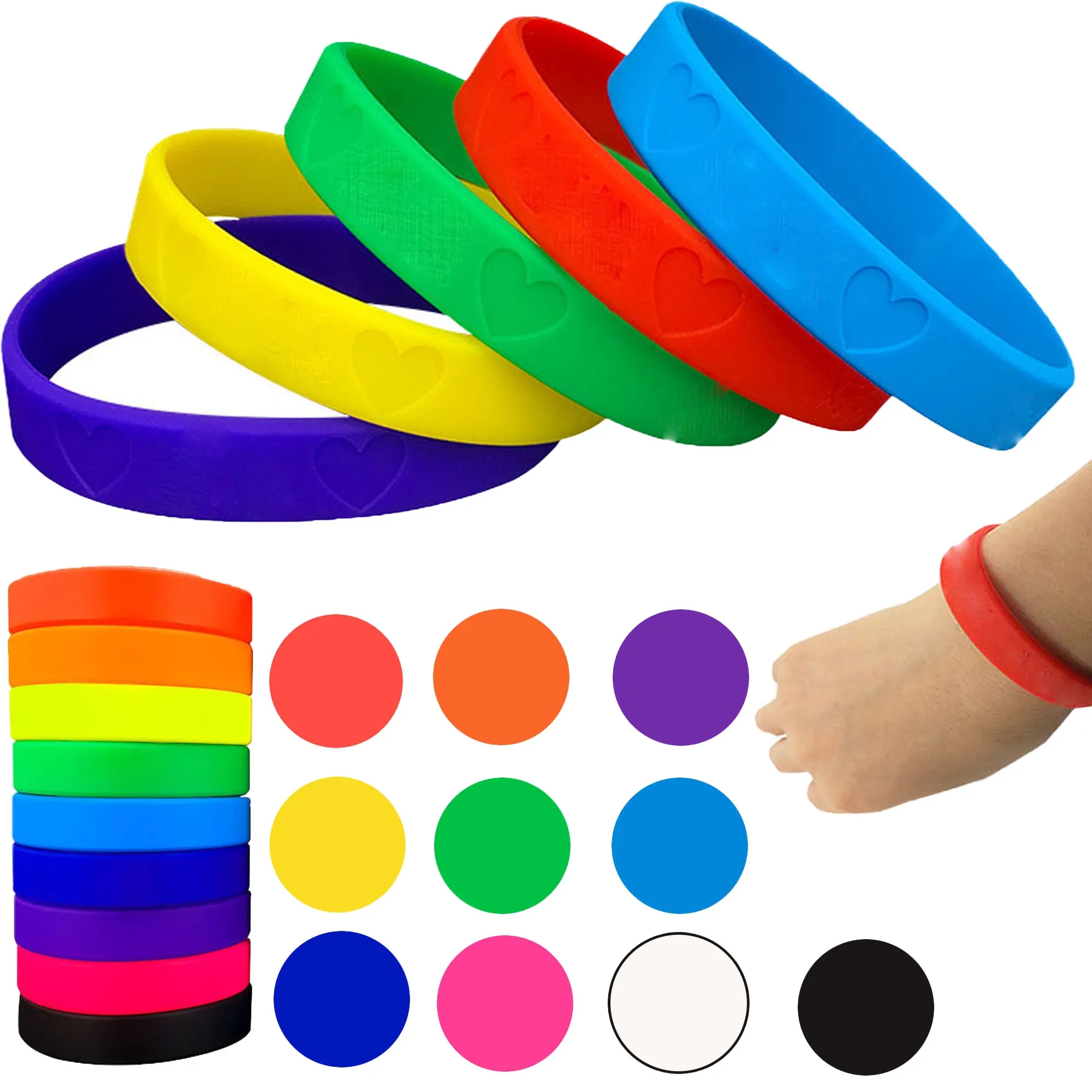 Spot Silicone Debossed Bracelet Wristband