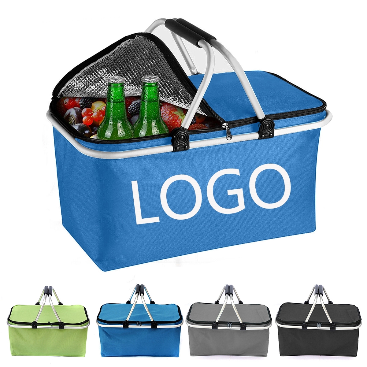 Picnic Folding Basket Shopping  Camp Storage Box MOQ 50PCS