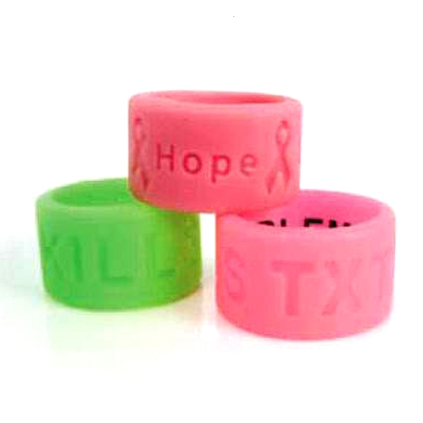 Silk Screened Silicone Small Ring 1