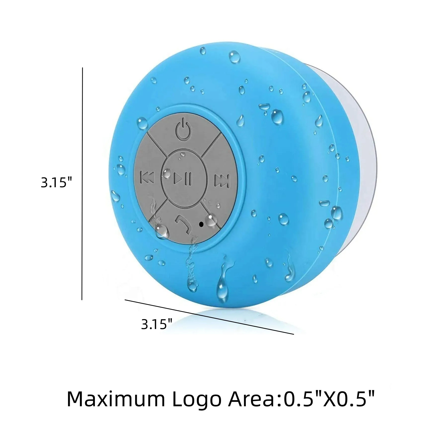 Waterproof Mini Bluetooth Speaker with Suction Cup 2