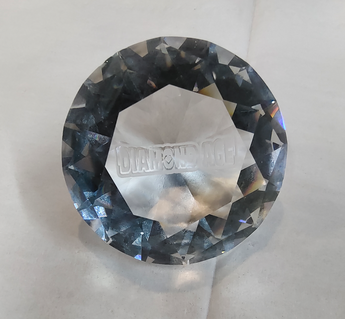 Diamond Shaped Crystal Paperweight 3