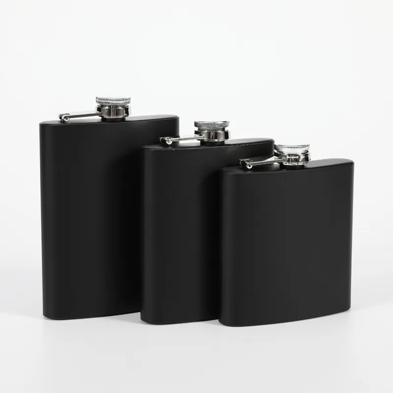 8oz Stainless Steel Hip Flask, custom water bottle with logo imprint 3