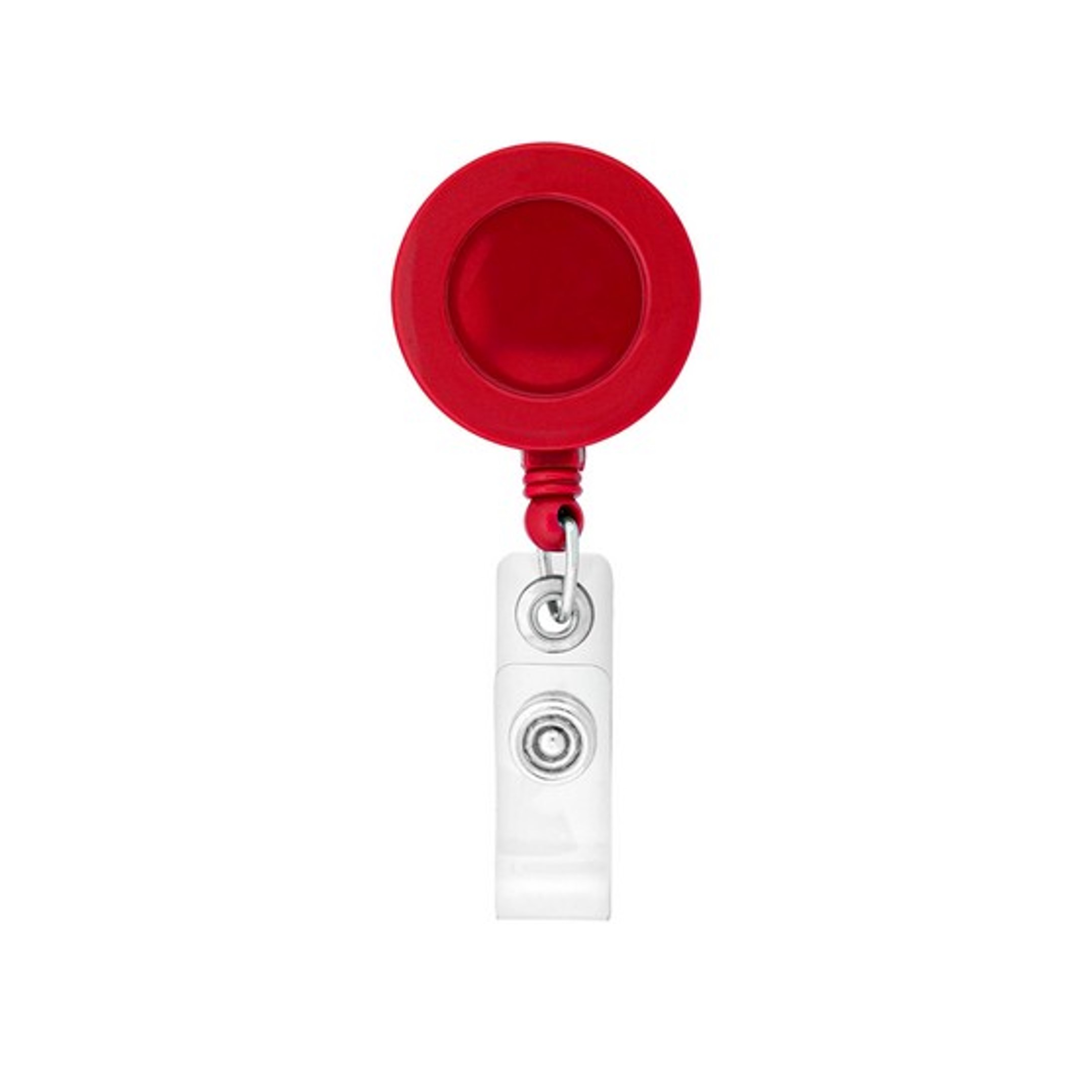 Epoxy Dome Retractable Round Badge Reel Holder w/ Belt Clip 2