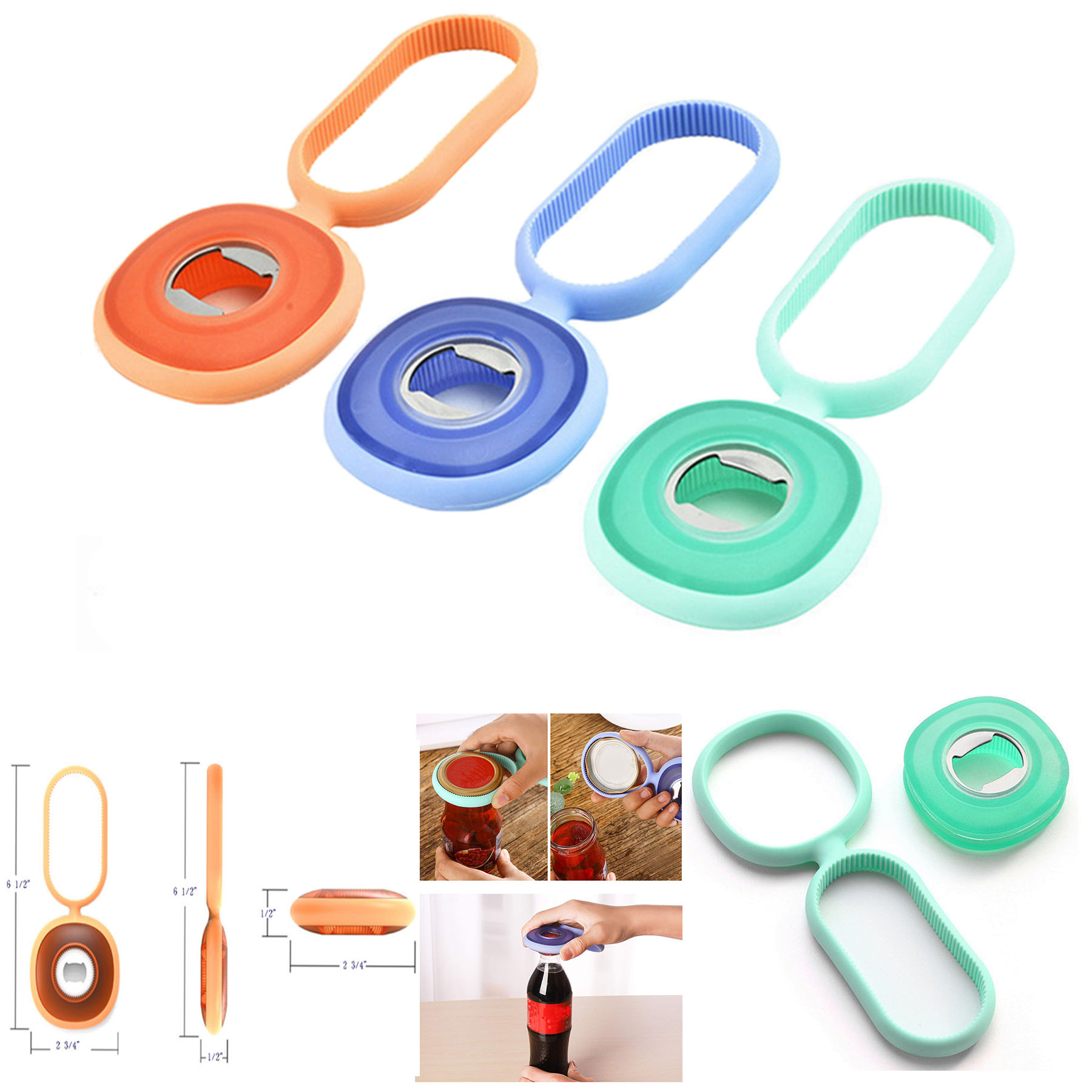 Creative Multifunctional Beer Opener Silicone Non-Slip Belt Gear 1