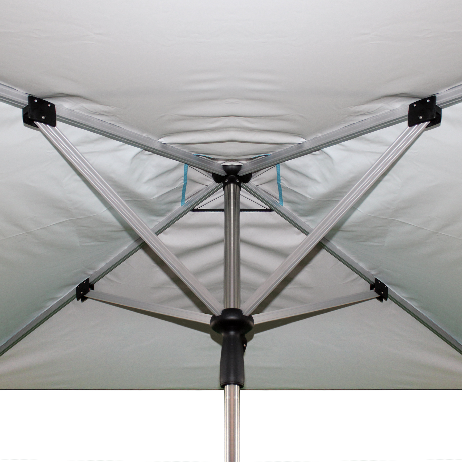 7.5' Heavy Duty Square Umbrella Kit with Steel Base 1