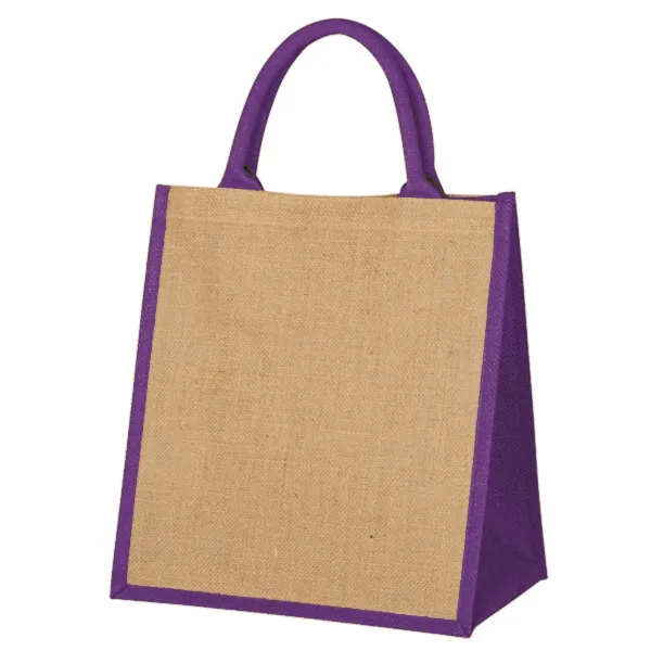 Custom Escape Medium Jute Tote Bags-12" W x 13" H x 7.25" D 2