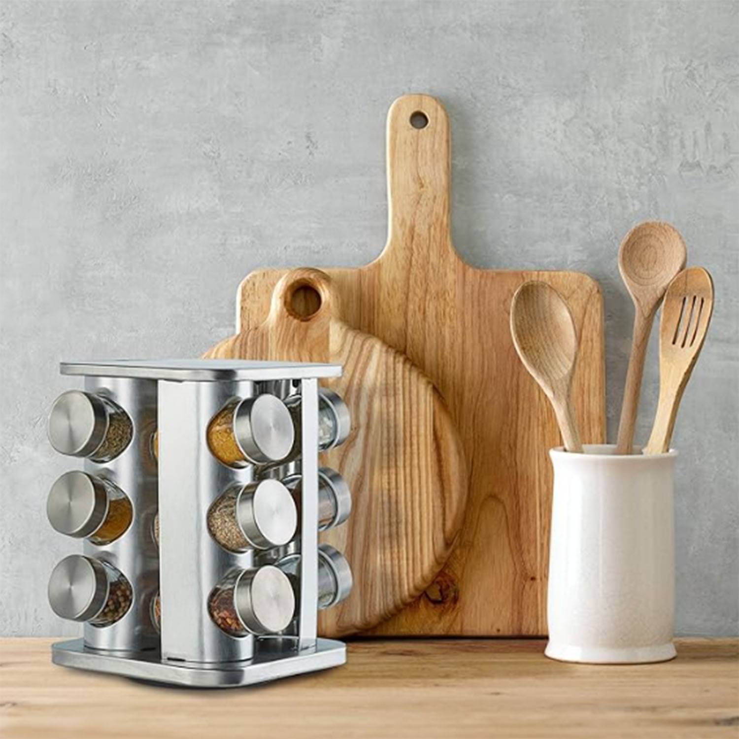 12-Jar Revolving Countertop Spice Rack 1