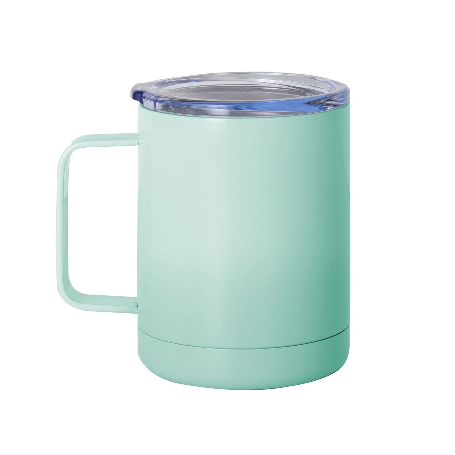 10 OZ. Double Wall Vacuum Coffee Mug with Handle & Lid 1