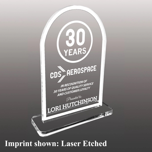 Acrylic Stock Award - Laser Etched