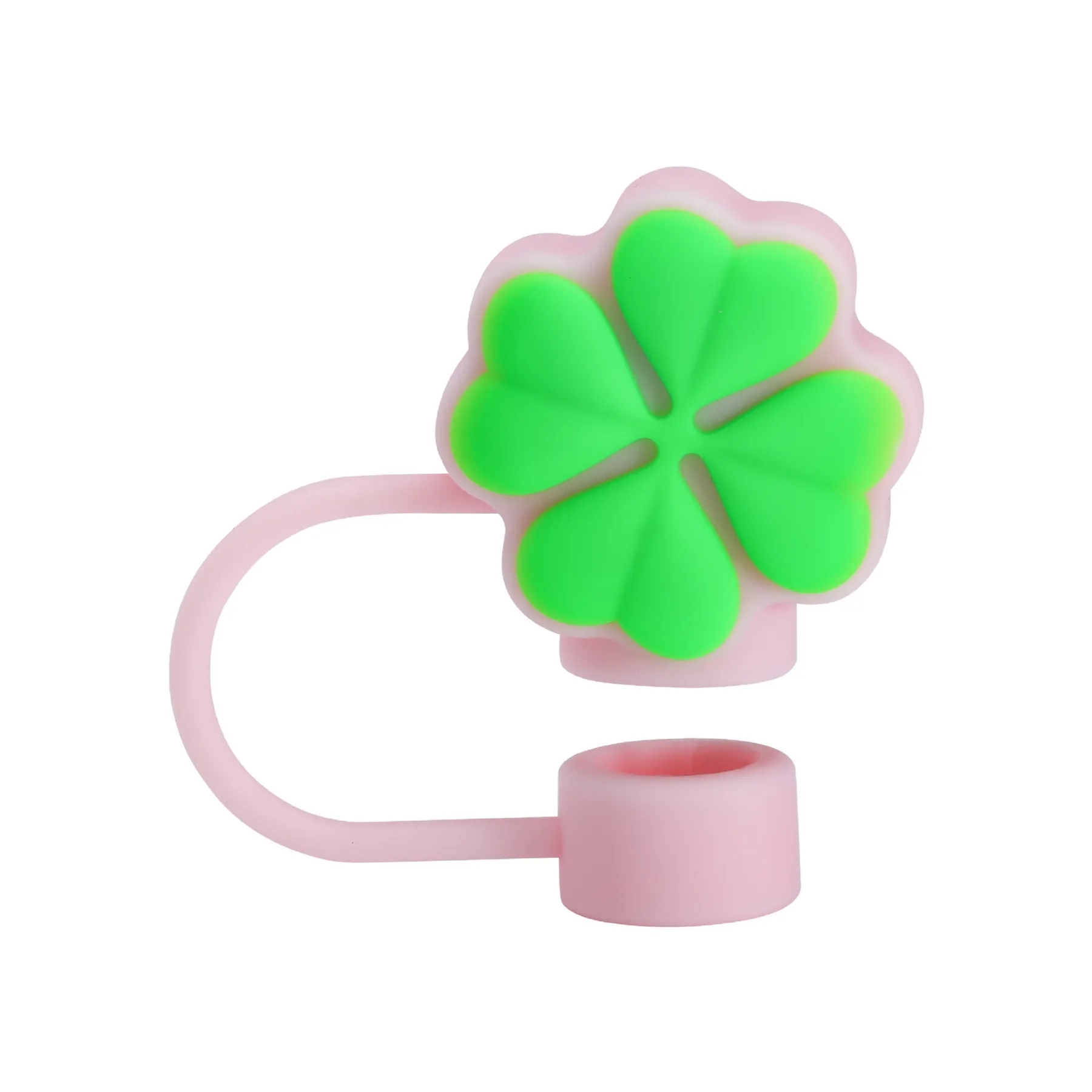Clover Shaped 3D Silicone Straw Tips Cover 3