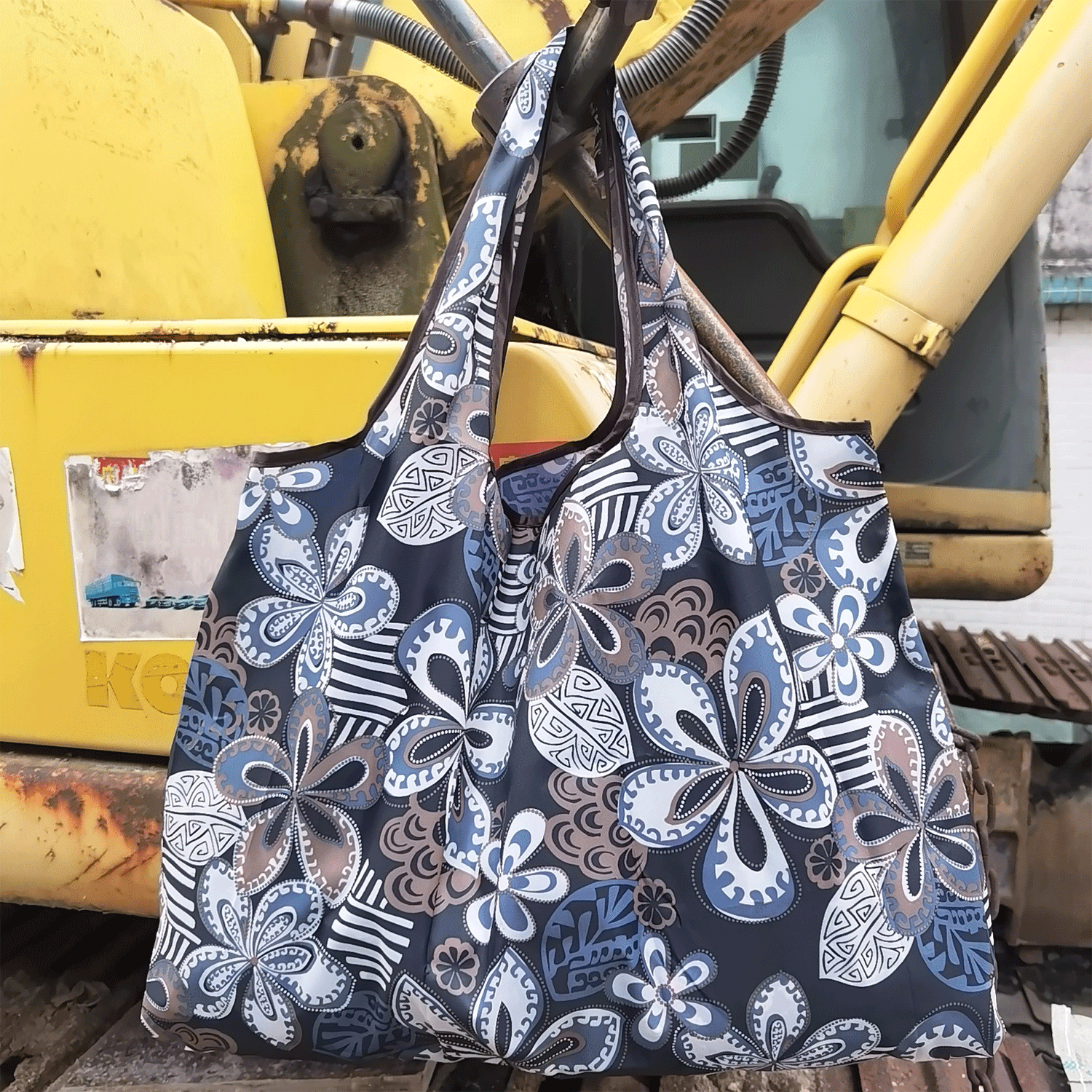 Customize Large Capacity Nylon Shopping Grocery Handbag Tote 4